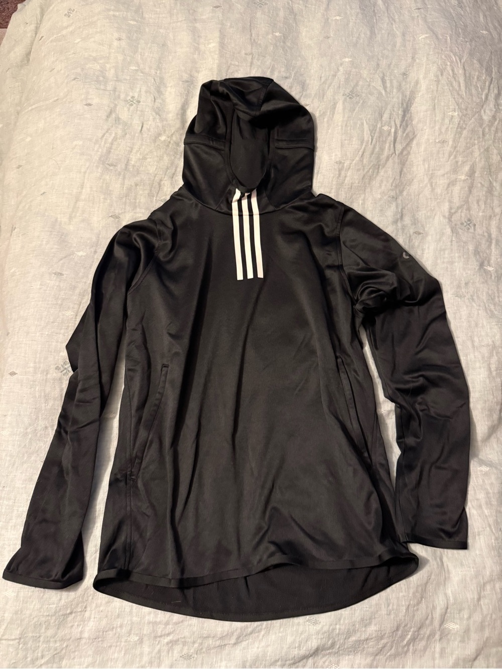 Adidas Mens Medium Black Hooded Athletic Pullover